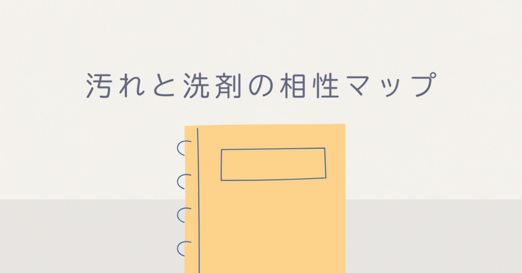 汚れと洗剤の相性について表している画像